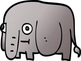 cartoon doodle elephant vector