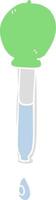 flat color style cartoon pipette vector