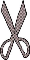 cartoon doodle sewing scissors vector