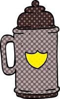 cartoon doodle traditional beer tankard vector