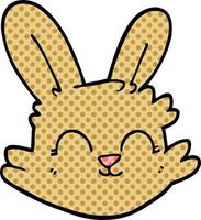 cartoon doodle happy rabbit vector