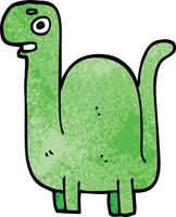 cartoon doodle prehistoric dinosaur vector