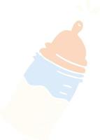 cartoon doodle baby bottle vector