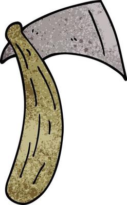 cartoon doodle sharp axe
