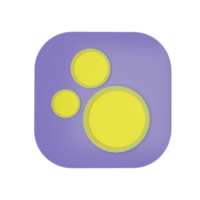 3d rendering of ui icon png