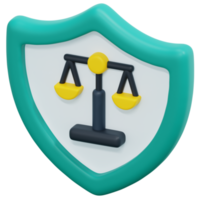 illustration de l'icône de rendu 3d de la loi png