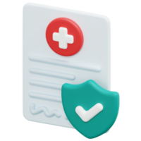 insurance 3d render icon illustration png