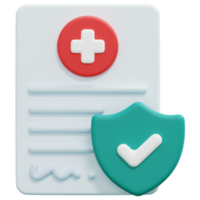 ilustração de ícone de renderização 3d de seguro png