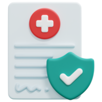 insurance 3d render icon illustration png