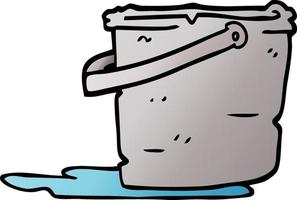 cartoon doodle bucket vector