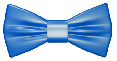 Realistic 3D blue bow tie cutout png