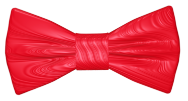 Realistic 3D Red bow tie cutout png