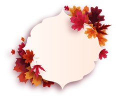 marco de otoño con hojas cayendo png
