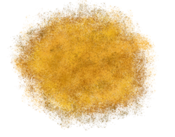 éclaboussure de peinture à paillettes dorées png