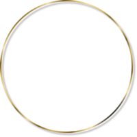 Golden Thin Flossy Frame with Shadow png