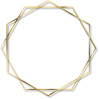 Golden Thin Flossy Frame with Shadow png