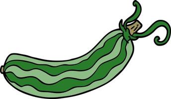 cartoon doodle cucumber vector