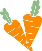 cartoon doodle carrots vector