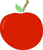 flat color style cartoon apple vector