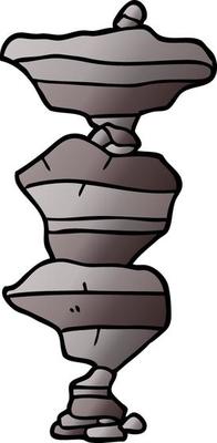 cartoon doodle boulders