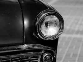 headlight of vintage automobile photo