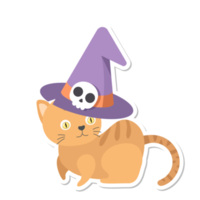 cat cartoon in Halloween png