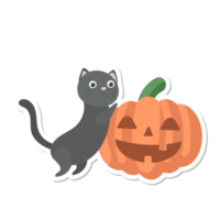 katt tecknad serie i halloween png