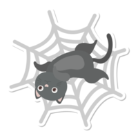 caricatura de gato en halloween png