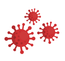 icono de virus rojo png