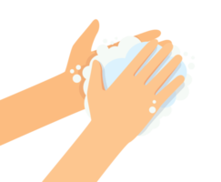 Washing hand with soap png