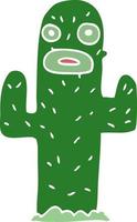 cartoon doodle cactus vector