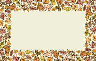 Nature Hand Drawn Floral Border Background vector