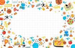 Back To School Layout With White Space Background vector