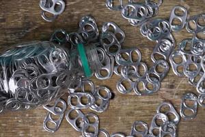 aluminum pull tabs photo