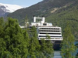 tiempo de primavera en flam noruega foto