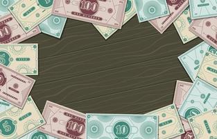 Real Paper Money Background vector