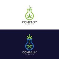 diseño de logotipo único de laboratorio y plantillas vectoriales premium vector