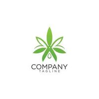 diseño de logotipo de cannabis y plantillas de vectores premium