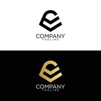 e diseño de logotipo moderno y plantillas de vectores premium