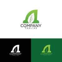 a leaf logo design and premium vector templates