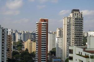 skyline view with various buildings and skyscrapers in Sao Paulo city photo