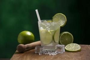 Glass of caipirinha photo