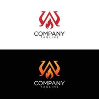 w fire logo design and premium vector templates