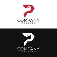 diseño de logotipo p fitness y plantillas vectoriales premium vector