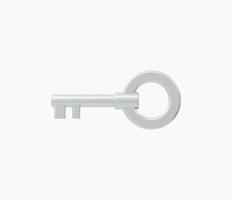 3d Realistic Key icon vector illustration.