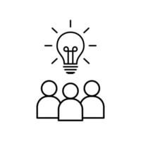 Collaboration idea icon vector