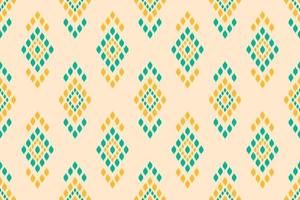 Geometric ethnic ikat seamless pattern traditional. Fabric Indian style. vector