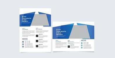 Clean and modern Health care cover template  flyer design and medical brochure cover vector