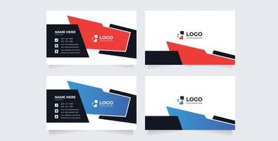 abstract Clean and simple Horizontal Business Card Template, Modern horizontal name card, Flat Style vector