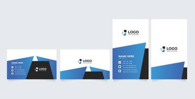 plantilla de diseño de tarjeta de visita de empresa corporativa moderna diseño horizontal y vertical vector
